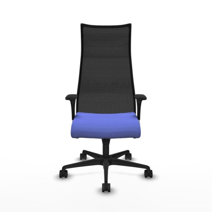 Albacete malla sincro malla negra bali azul claro brazos 1D base nailon ruedas 65 mm nailon