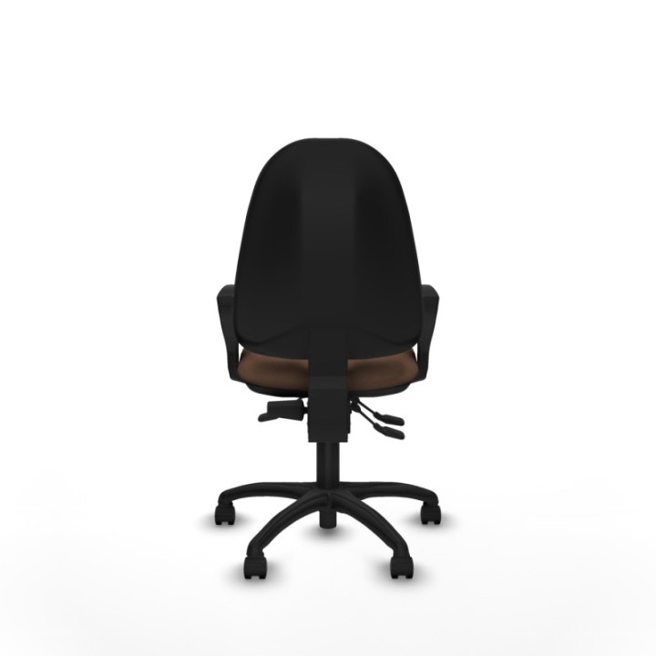 Algarra AS bali marrón oscuro brazos fijos base poliamida ruedas nailon 50mm