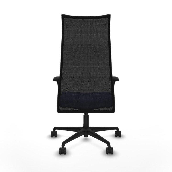 Albacete malla sincro malla negra bali azul claro brazos 1D base nailon ruedas 65 mm nailon