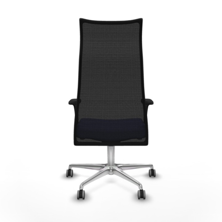 Albacete malla sincro malla negra bali azul claro brazos 1D base aluminio ruedas 65mm engomadas