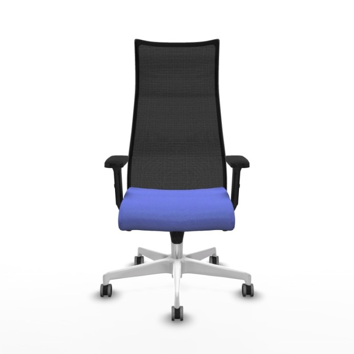 Albacete malla sincro malla negra bali azul claro brazos 2D base blanca ruedas 65mm engomadas