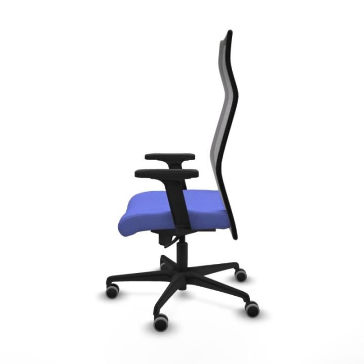 Albacete malla sincro malla negra bali azul claro brazos 2D base nailon ruedas 65mm engomadas