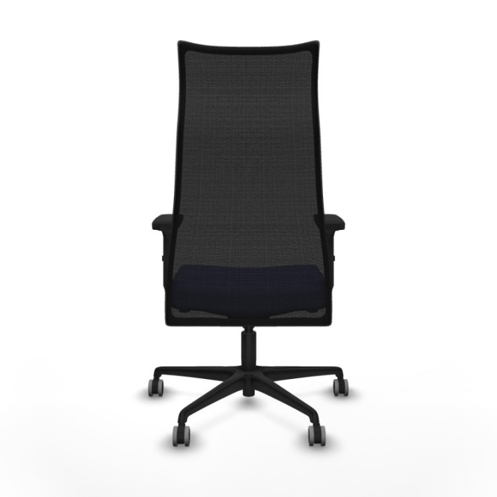 Albacete malla sincro malla negra bali azul claro brazos 2D base nailon ruedas 65mm engomadas