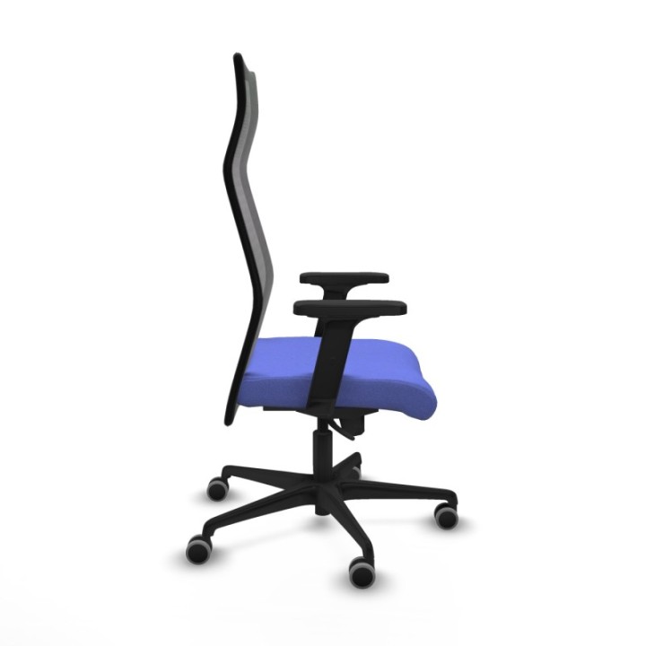 Albacete malla sincro malla negra bali azul claro brazos 2D base nailon ruedas 65mm engomadas