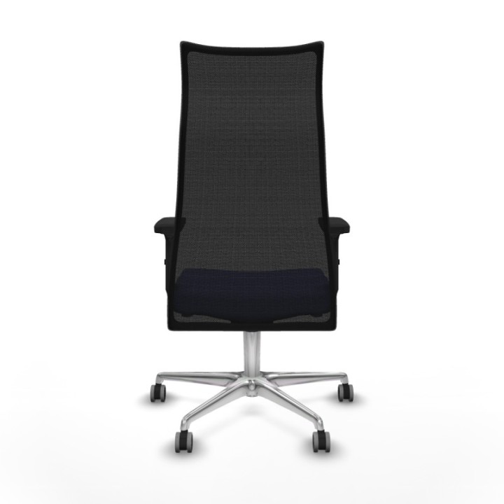 Albacete malla sincro malla negra bali azul claro brazos 2D base aluminio ruedas 65mm engomadas