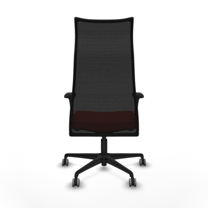 Albacete malla sincro malla negra bali naranja oscuro brazos 1D base nailon ruedas 65mm engomadas