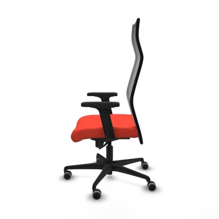 Albacete malla sincro malla negra bali naranja oscuro brazos 2D base nailon ruedas 65mm engomadas