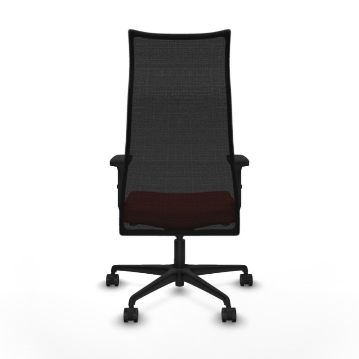 Albacete malla sincro malla negra bali naranja oscuro brazos 2D base nailon ruedas 65 mm nailon