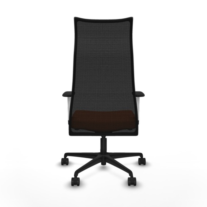 Albacete malla sincro malla negra bali naranja brazos blancos base nailon ruedas 65 mm nailon