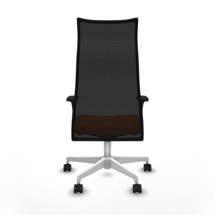 Albacete malla sincro malla negra bali naranja brazos 1D base blanca ruedas 65 mm nailon