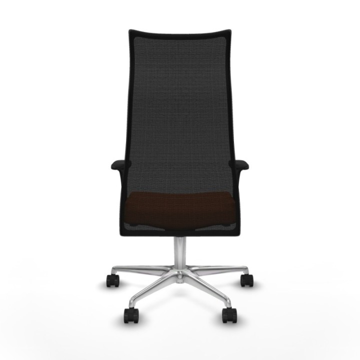 Albacete malla sincro malla negra bali naranja brazos 1D base aluminio ruedas 65 mm nailon