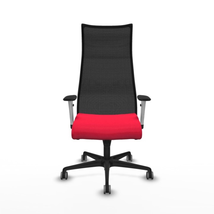 Albacete malla sincro malla negra bali rojo brazos blancos base nailon ruedas 65mm engomadas