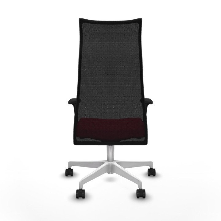 Albacete malla sincro malla negra bali rojo brazos 1D base blanca ruedas 65 mm nailon