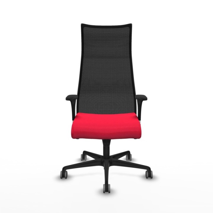 Albacete malla sincro malla negra bali rojo brazos 1D base nailon ruedas 65mm engomadas