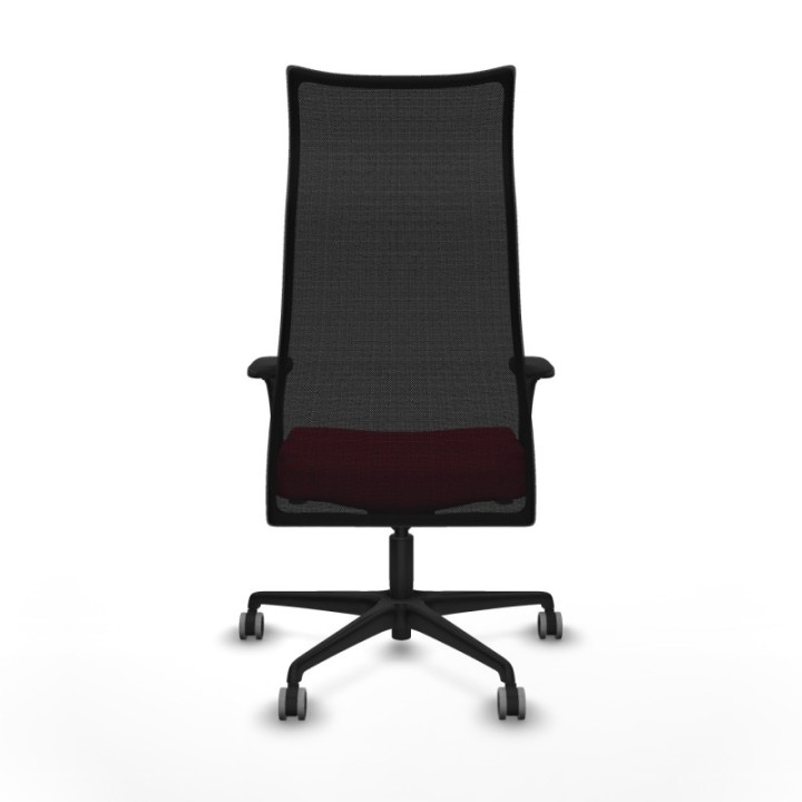 Albacete malla sincro malla negra bali rojo brazos 1D base nailon ruedas 65mm engomadas