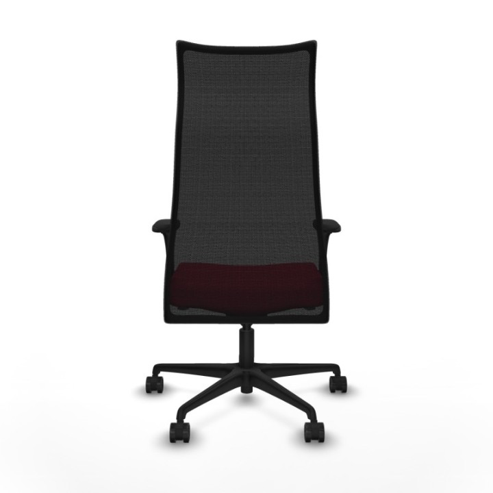 Albacete malla sincro malla negra bali rojo brazos 1D base nailon ruedas 65 mm nailon