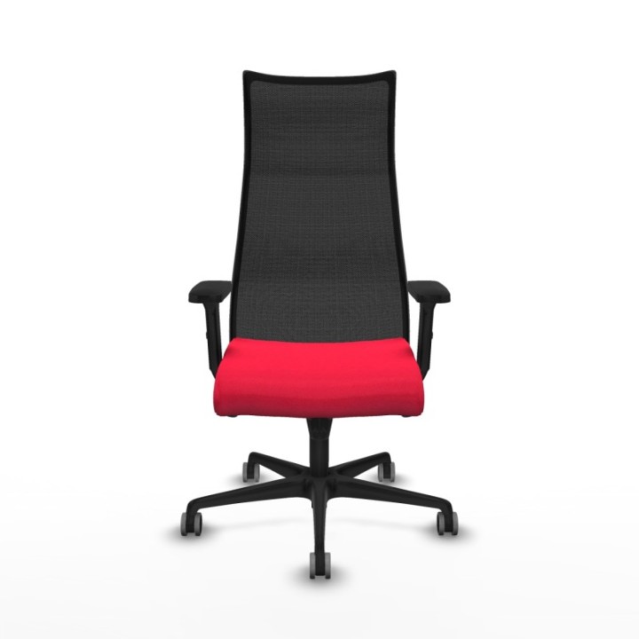 Albacete malla sincro malla negra bali rojo brazos 2D base nailon ruedas 65mm engomadas