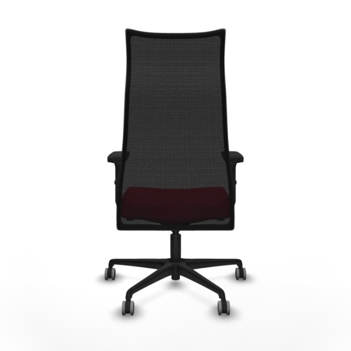 Albacete malla sincro malla negra bali rojo brazos 2D base nailon ruedas 65mm engomadas