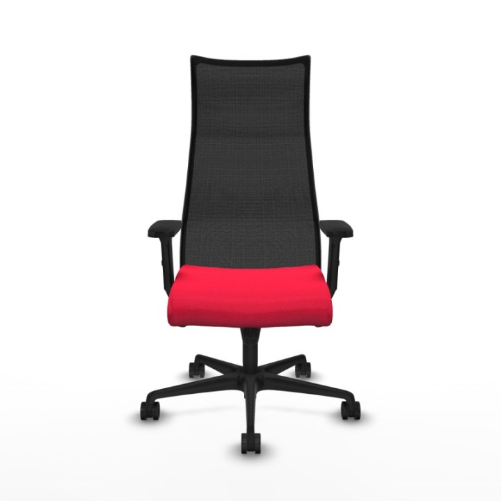 Albacete malla sincro malla negra bali rojo brazos 2D base nailon ruedas 65 mm nailon