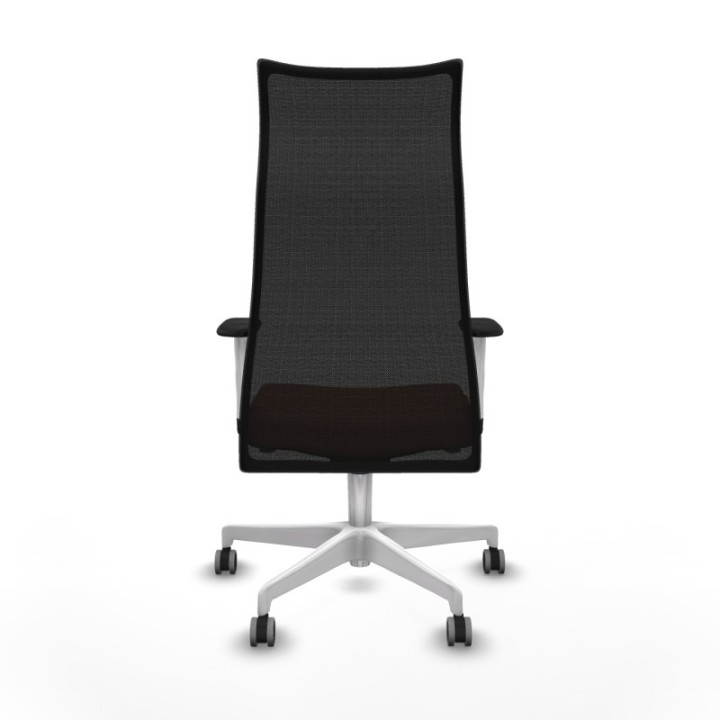 Albacete malla sincro malla negra bali marrón brazos blancos base blanca ruedas 65mm engomadas