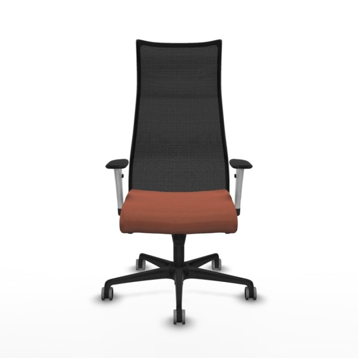 Albacete malla sincro malla negra bali marrón brazos blancos base nailon ruedas 65mm engomadas