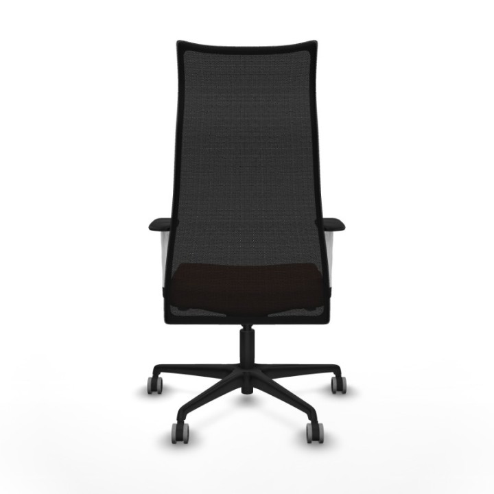 Albacete malla sincro malla negra bali marrón brazos blancos base nailon ruedas 65mm engomadas