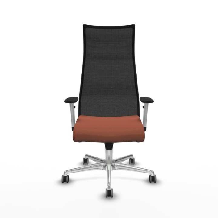 Albacete malla sincro malla negra bali marrón brazos blancos base aluminio ruedas 65mm engomadas