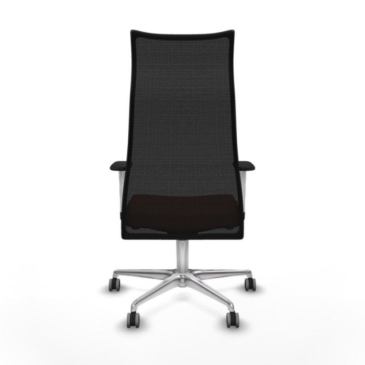 Albacete malla sincro malla negra bali marrón brazos blancos base aluminio ruedas 65mm engomadas