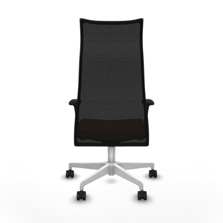 Albacete malla sincro malla negra bali marrón brazos 1D base blanca ruedas 65 mm nailon