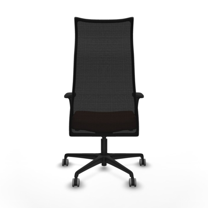 Albacete malla sincro malla negra bali marrón brazos 1D base nailon ruedas 65mm engomadas