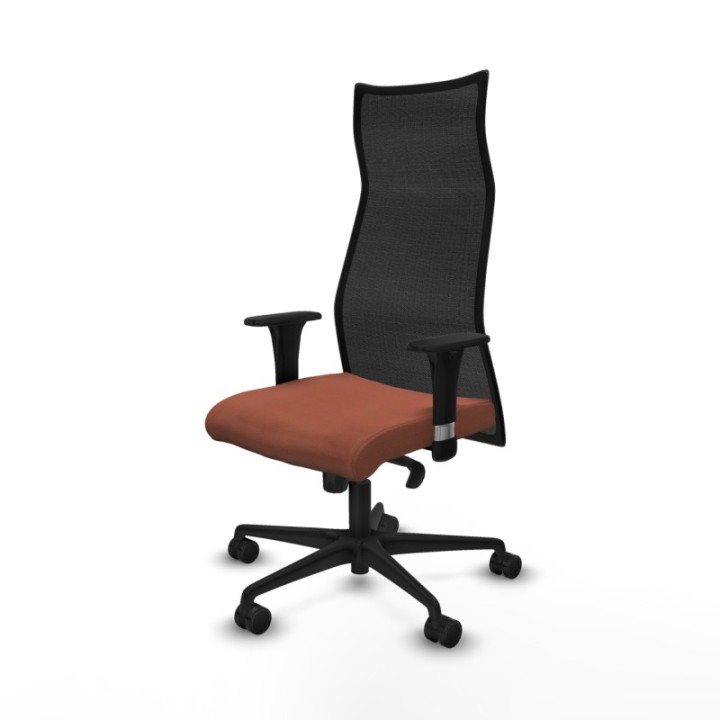 Albacete malla sincro malla negra bali marrón brazos 1D base nailon ruedas 65 mm nailon