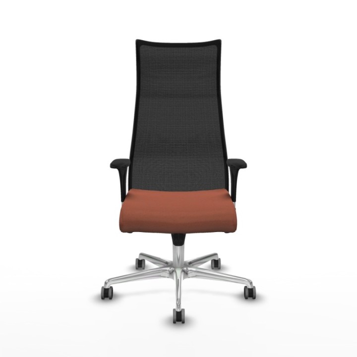 Albacete malla sincro malla negra bali marrón brazos 1D base aluminio ruedas 65mm engomadas