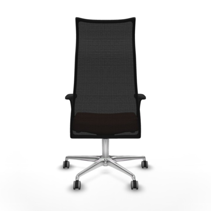 Albacete malla sincro malla negra bali marrón brazos 1D base aluminio ruedas 65mm engomadas