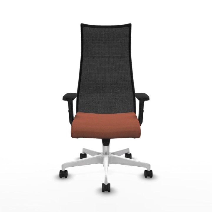 Albacete malla sincro malla negra bali marrón brazos 2D base blanca ruedas 65 mm nailon