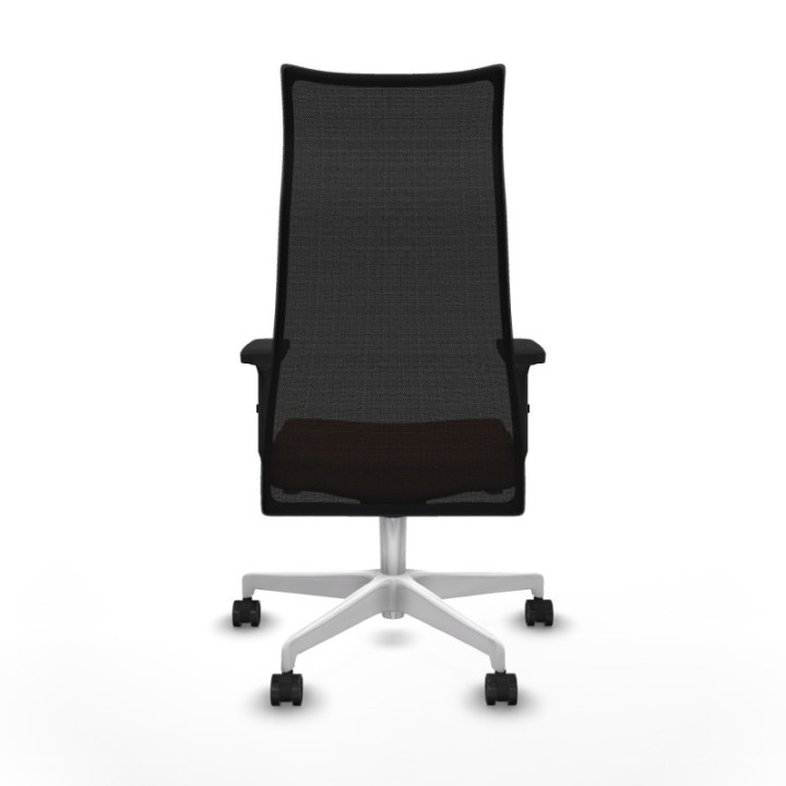 Albacete malla sincro malla negra bali marrón brazos 2D base blanca ruedas 65 mm nailon