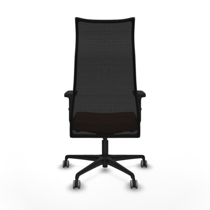 Albacete malla sincro malla negra bali marrón brazos 2D base nailon ruedas 65mm engomadas