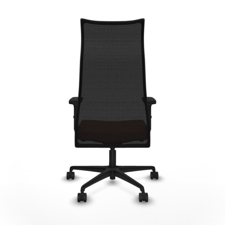 Albacete malla sincro malla negra bali marrón brazos 2D base nailon ruedas 65 mm nailon