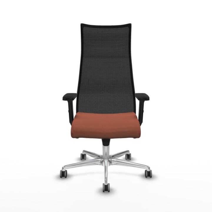 Albacete malla sincro malla negra bali marrón brazos 2D base aluminio ruedas 65mm engomadas