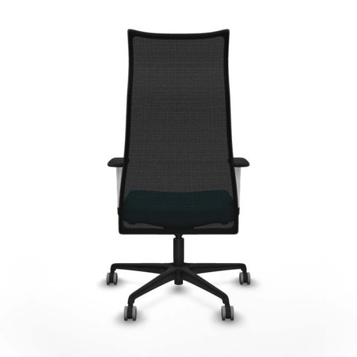 Albacete malla sincro malla negra bali turquesa brazos blancos base nailon ruedas 65mm engomadas