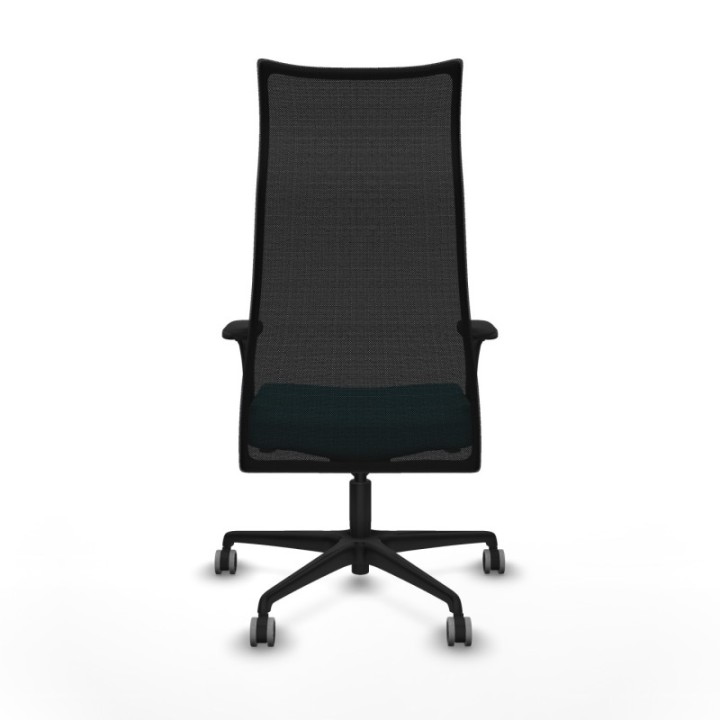 Albacete malla sincro malla negra bali turquesa brazos 1D base nailon ruedas 65mm engomadas