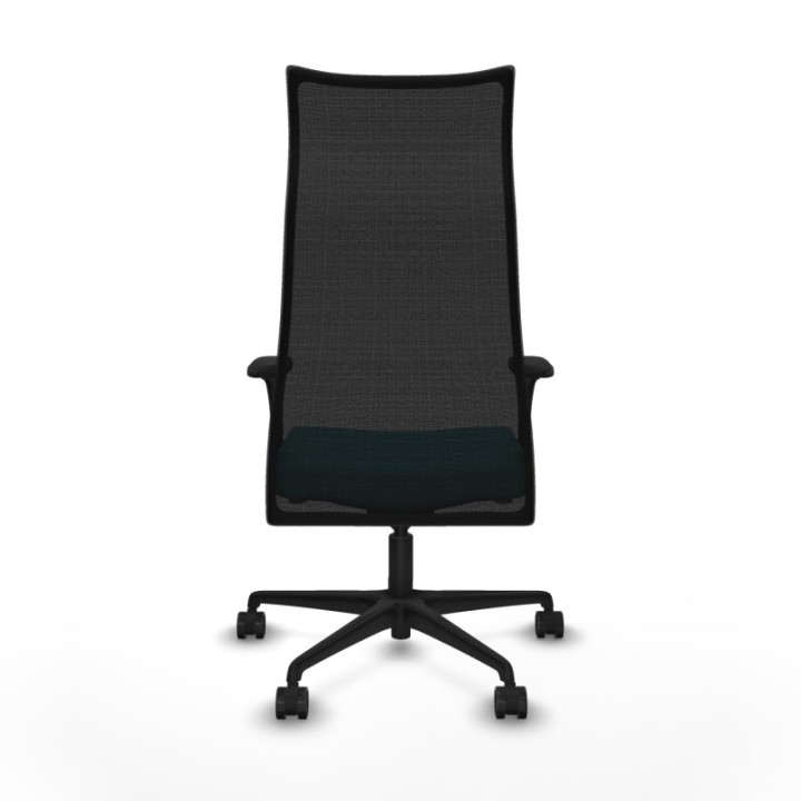 Albacete malla sincro malla negra bali turquesa brazos 1D base nailon ruedas 65 mm nailon