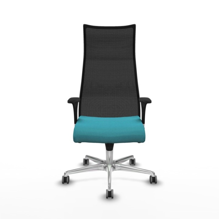 Albacete malla sincro malla negra bali turquesa brazos 1D base aluminio ruedas 65mm engomadas