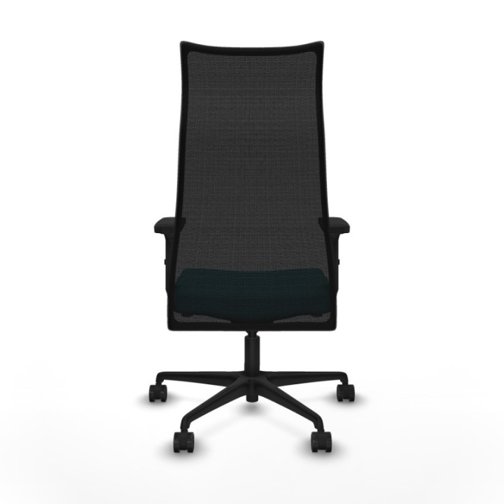 Albacete malla sincro malla negra bali turquesa brazos 2D base nailon ruedas 65 mm nailon