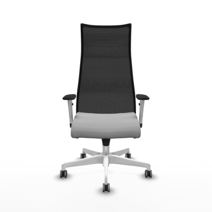 Albacete malla sincro malla negra bali gris claro brazos blancos base blanca ruedas 65mm engomadas