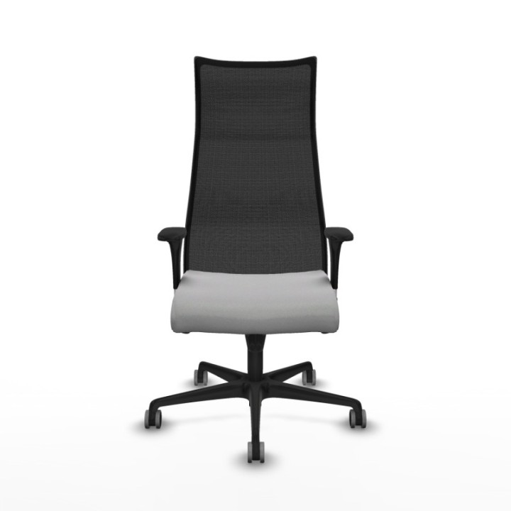 Albacete malla sincro malla negra bali gris claro brazos 1D base nailon ruedas 65mm engomadas