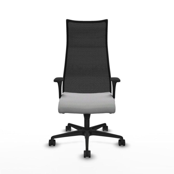 Albacete malla sincro malla negra bali gris claro brazos 1D base nailon ruedas 65 mm nailon