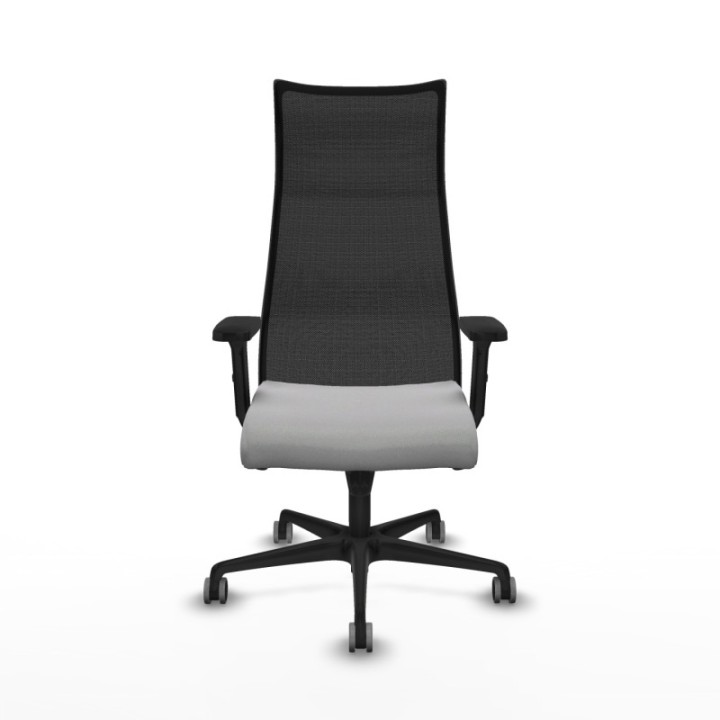 Albacete malla sincro malla negra bali gris claro brazos 2D base nailon ruedas 65mm engomadas