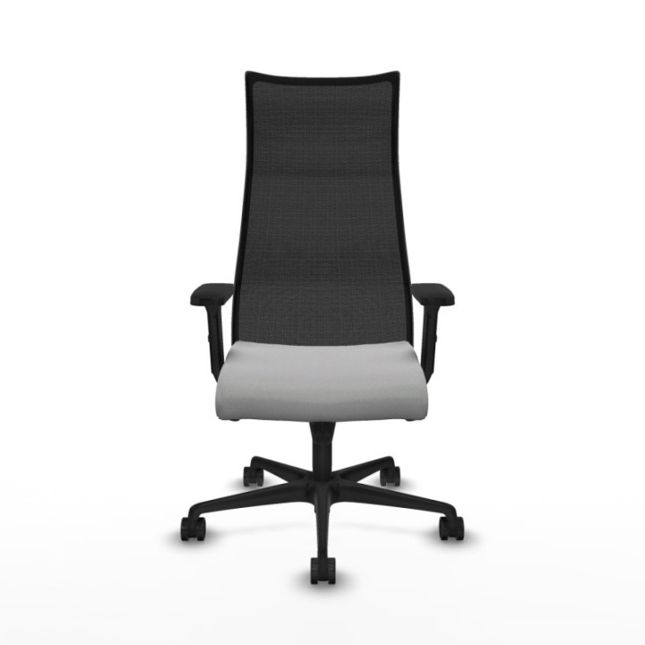 Albacete malla sincro malla negra bali gris claro brazos 2D base nailon ruedas 65 mm nailon