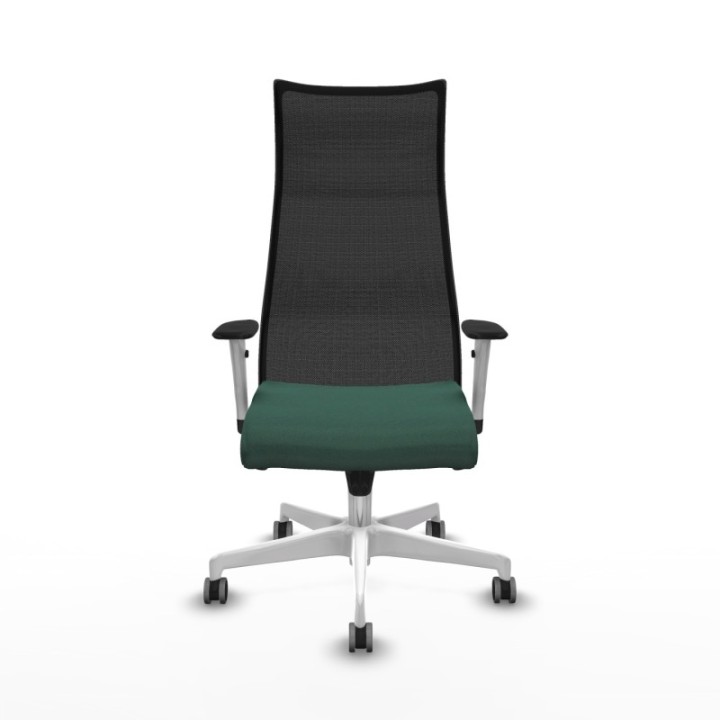 Albacete malla sincro malla negra bali verde botella brazos blancos base blanca ruedas 65mm engomadas