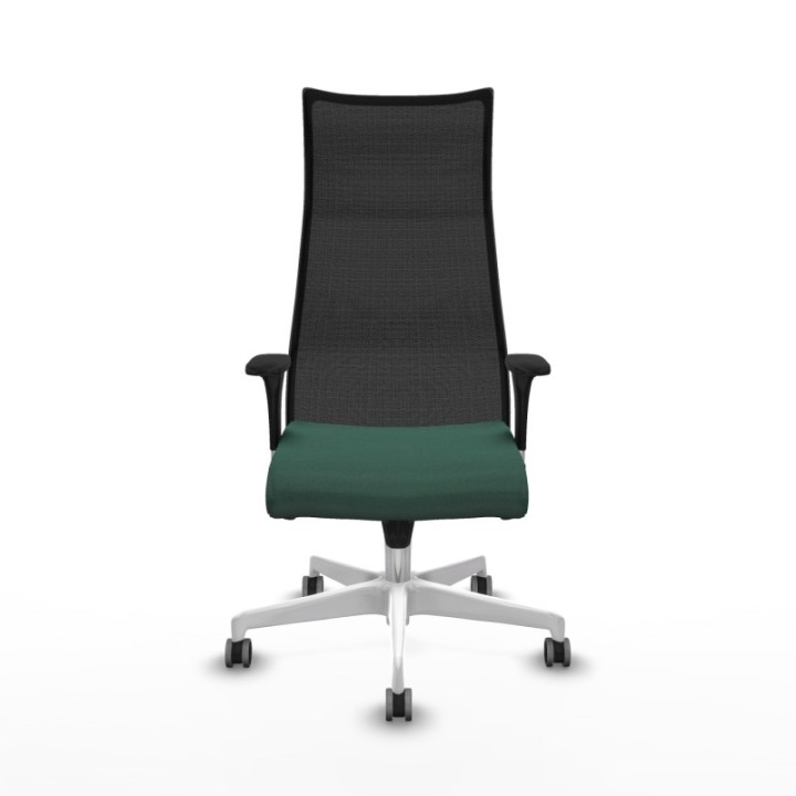 Albacete malla sincro malla negra bali verde botella brazos 1D base blanca ruedas 65mm engomadas